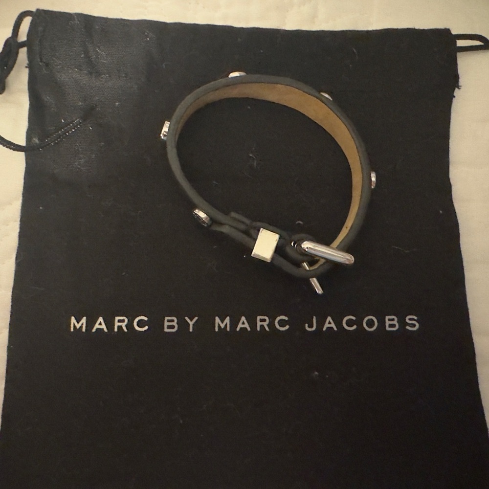 Marc by Marc Jacobs Silver Studded Metal Bracelet